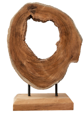 客厅装饰摆件品库柚木质朴美