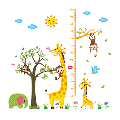 儿童房小孩测量可移除3d立体墙贴