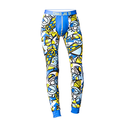 男士秋裤保暖棉质薄款青年修身