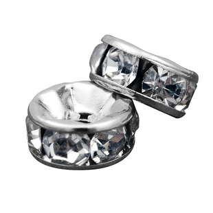 纯银隔片文玩手串隔珠隔片包邮镶嵌垫片diy手链配件佛珠水晶饰品