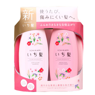 日本Kracie嘉娜宝ICHIKAMI纯和草山茶花樱花蓬松洗发水护发无硅油