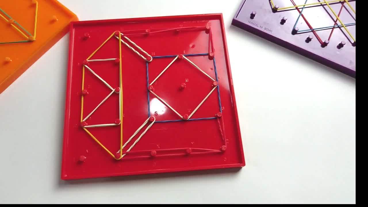 Gd Geoboard 6 Color 15 Cm With 6 Rubber Band Bag Math Educational