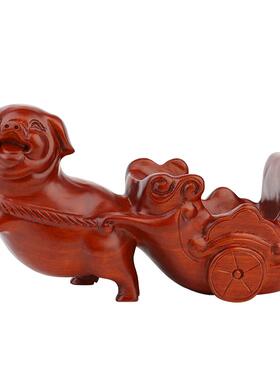 生肖猪新中式风玄关酒柜装饰品