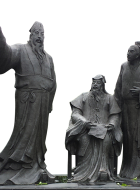古代玻璃钢景观公园人物铜雕