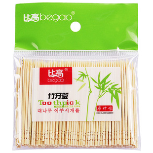 单头环保竹牙签散装 家用酒店一次性竹制袋装 便携式超细竹子牙签