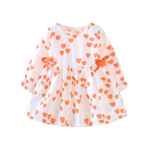 婴儿长袖连衣裙春秋宝宝公主裙纯棉春季时尚洋气女童裙子夏装薄款