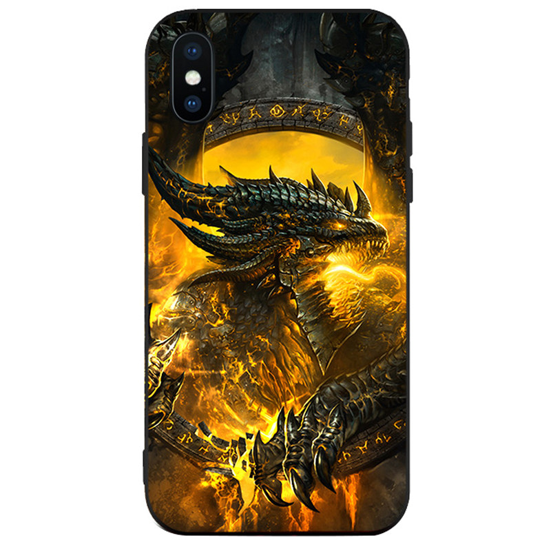 魔兽世界死亡之翼XSMAX适用11PRO手机壳iphone6s/7/8plus大表哥XR