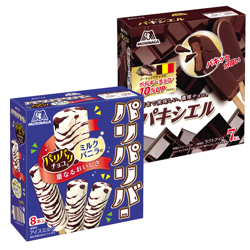 日本森永牛奶巧克力香草冰激凌