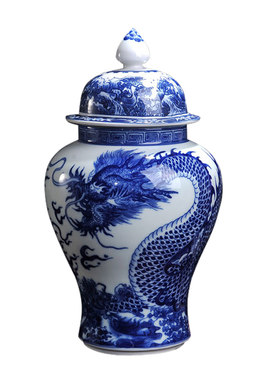 景德镇陶瓷器仿古龙纹书房工艺品