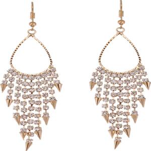 新款水钻蝴蝶流苏耳环时尚气质长款漂亮女耳饰品韩版街拍a