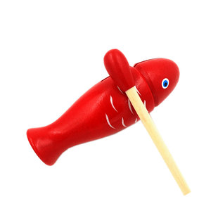 奥尔夫 木鱼 奥尔夫打击乐器 木鱼红色专业幼儿园音乐教具鱼梆子