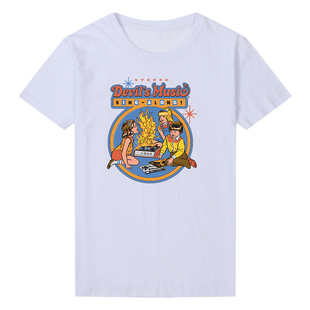 let's sacrifice toby T Shirt外贸复古欧美圣诞节男T恤纯棉宽松