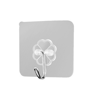 强力双面胶高粘度墙壁专用挂勾 浴室厨房墙面吸盘承重粘钩 透明牢固强力防水免打孔强力无痕不锈钢挂钩