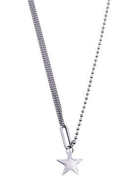 自制ins单环五角星掉色情侣项链