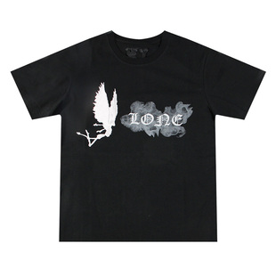 现货VLONE 大V情人节万圣节闪电联名日本限定黑白短袖T恤