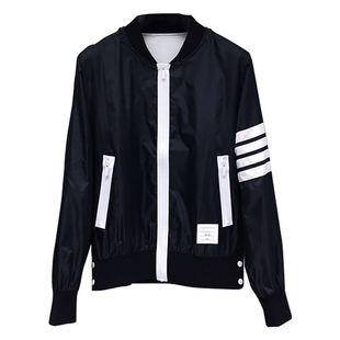 tb运动套装秋季男士休闲宽松潮流韩版夹克裤子两件装四杠外套男装