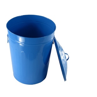 户外垃圾桶超大号铁皮桶彩色带盖64L大堂工业小区环卫果皮箱100L