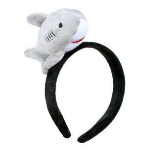 超萌鲨鱼公仔发箍女网红可爱外戴搞怪卡通头箍洗脸发卡压发发夹女