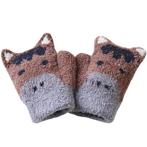 婴儿卡通手套男女宝宝动物造型手套0-2岁儿童可爱手套防抓脸包套