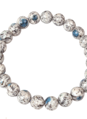 k2能量石蓝绿黑云母蓝铜矿手链