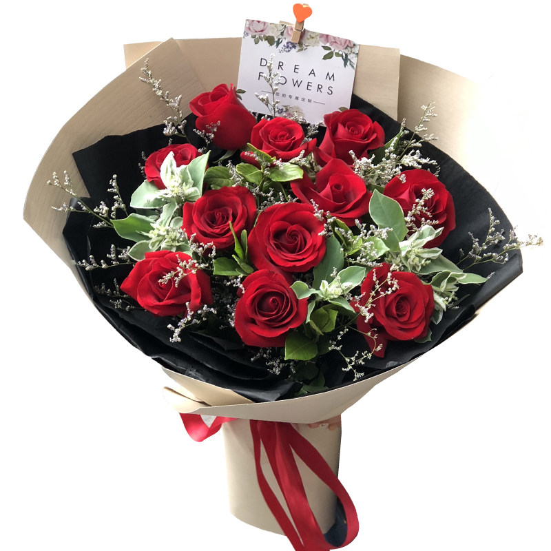 红玫瑰鲜花速递同城康乃馨生日花束成都无锡重庆南京长沙花店送花
