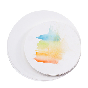 禅绕画纸砖 专业级全棉水彩纸砖300g细纹白色方形圆形禅陀罗手绘