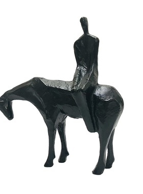 样板间抽象铁艺人物会所软装摆件