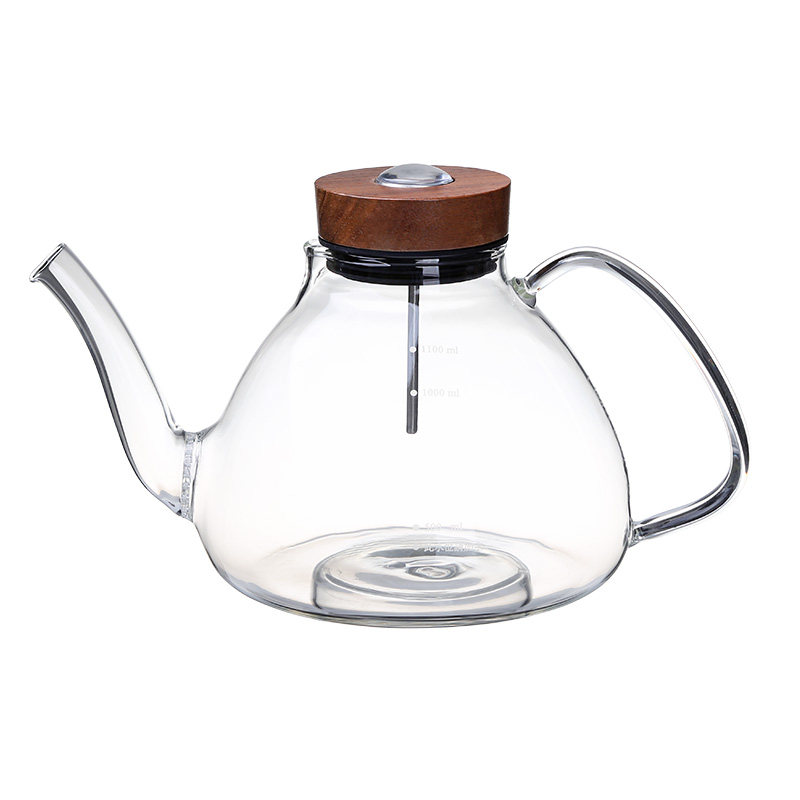台湾宜龙感温式耐热玻璃茶壶 玻璃壶过滤 烧水壶煮茶器煮茶壶茶具