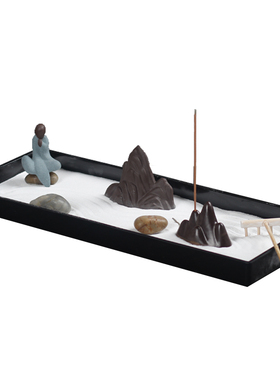 禅意茶桌书房软装沙盘日式枯山水