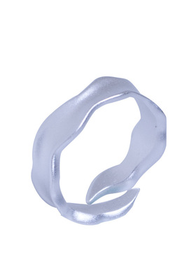 韩版复古风纯银波浪手饰品戒指环