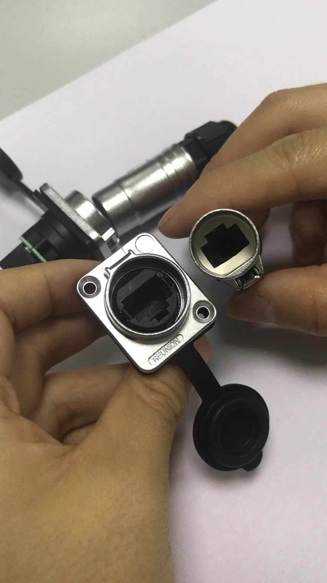 Panel Mount Jack Female Xlr Connector Rj45 To Rj45 Buy 3pin