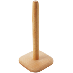 家用榉木卷纸架 创意厨房用纸架纸巾架纸巾座 加长立式桌面收纳架