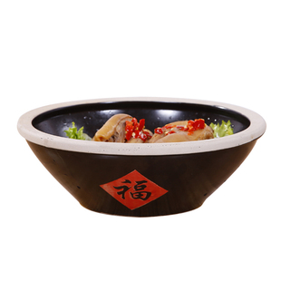 超大福碗粗陶福字大碗汤盆米饭碗炖菜盆农家私房菜复古餐具推荐