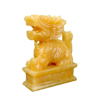 玉石招财镇宅风水麒麟摆件