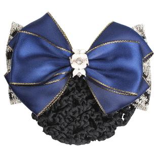 建行头花女 职业网兜带网兜发夹空姐发护士职业头花发网 女空乘