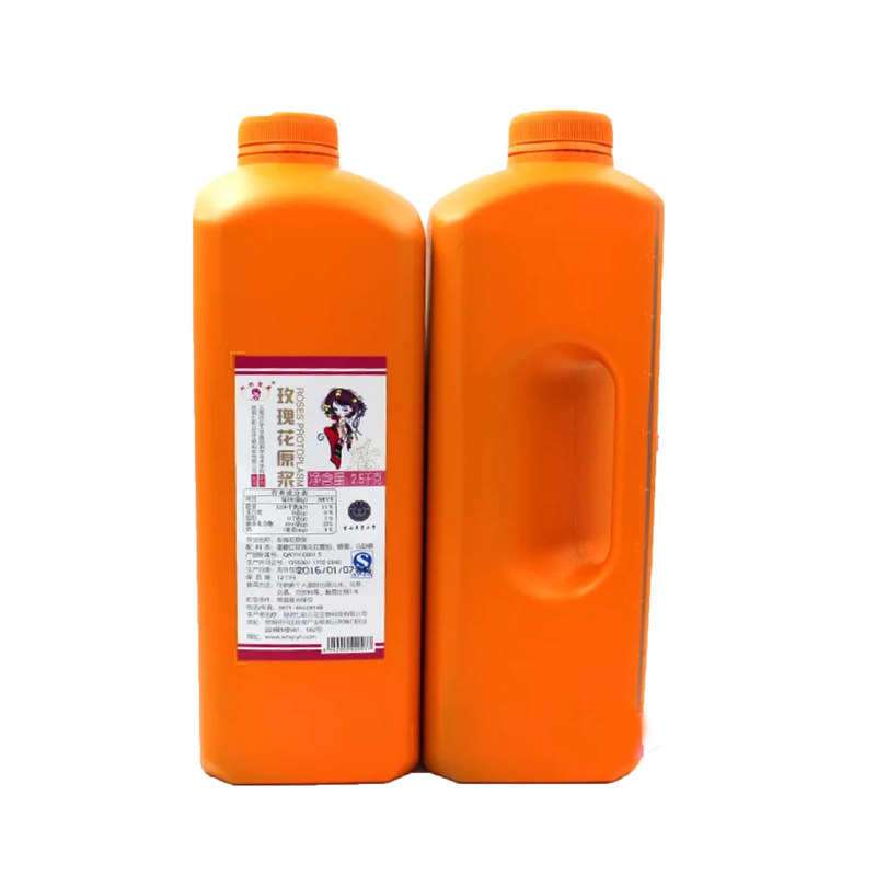 玫瑰饮料玫瑰原浆5斤浓缩玫瑰汁蜂蜜鲜花玫瑰花露奶茶冲饮品果汁