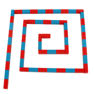 可美特蒙氏数学教具红蓝数棒蒙台蒙特梭利基础班幼儿园儿童培训班