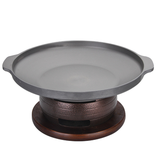 铝合金土陶干锅高温不站条纹炉火锅酒精炉固体干锅锅仔餐具商用