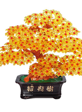diy摆件编织摇钱树工艺品散珠