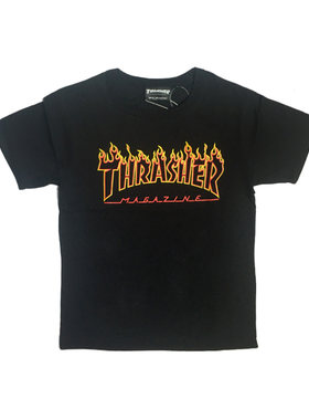 正品现货Thrasher火焰短袖情侣
