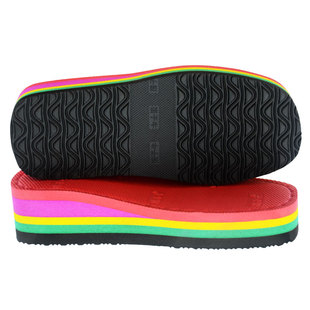 孺子牛鞋底拖鞋打棉鞋婚嫁手工编织加厚松糕鞋底五彩女士坡跟彩色