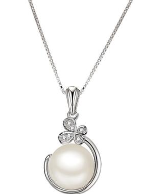 锁骨链颈链珍珠项链送妈妈耳环女