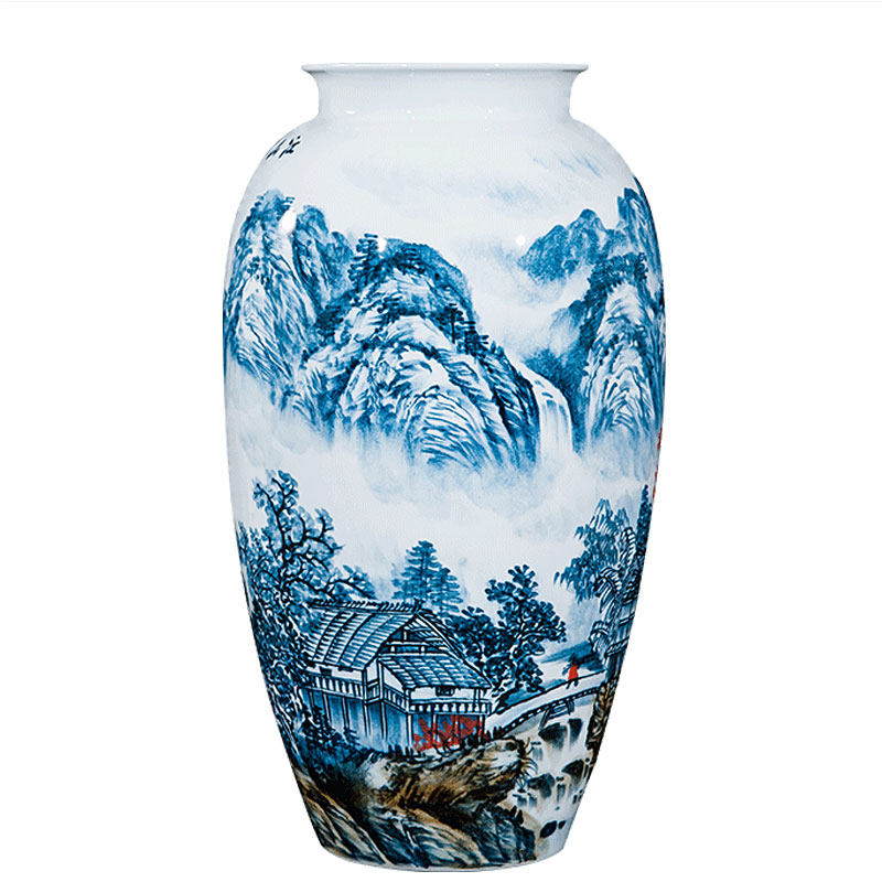 景德镇半手绘江山多娇家居装饰