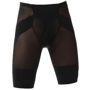 塑身裤男士超薄中腰收腹提臀塑形收大腿收肚子运动平角短裤束身裤