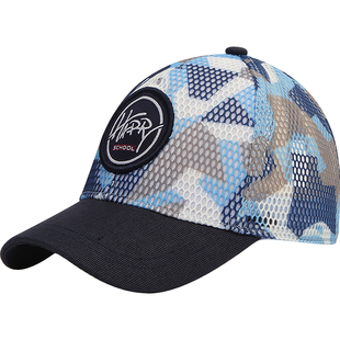 夏儿童网眼透气帽3-5-10岁遮阳鸭舌帽小孩镂空棒球帽男女童太阳帽