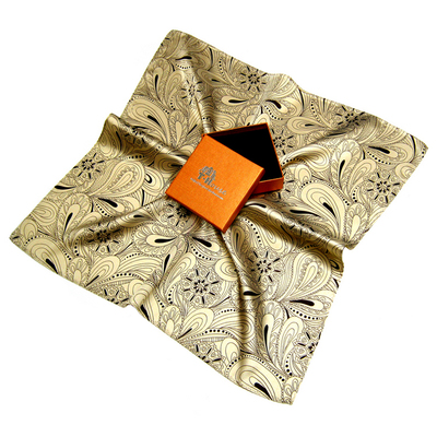 mustache元素印花西装结婚口袋巾