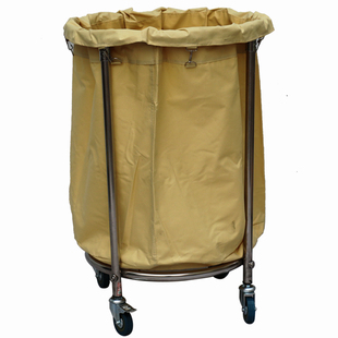 圆形布草车客房车酒店服务车手推车回收车垃圾车垃圾桶推车清洁车
