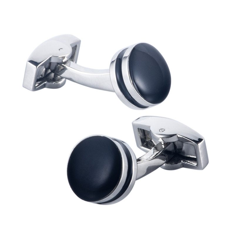 帅朗cufflink珐琅质袖扣紫色