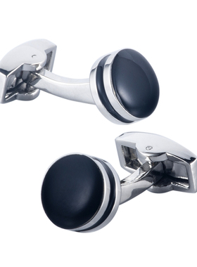 帅朗cufflink珐琅质袖扣紫色