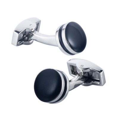 帅朗cufflink珐琅质袖扣紫色